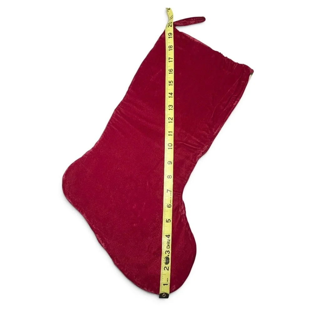 Handmade Needlepoint Christmas Stocking 20in Canada Goose Design Velvet Lined
